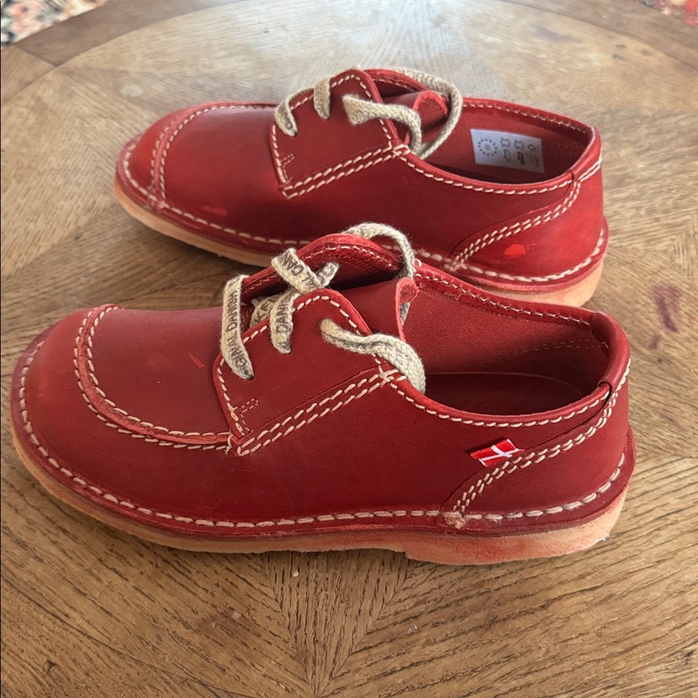 DUCKFEET Fyn Lace Up Shoes Red Leather Granate 39 8.5 9 - Picture 4 of 9